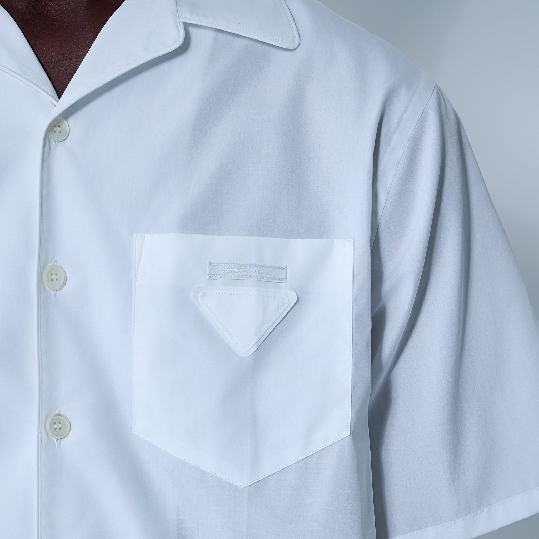 Prada Men Logo Motif Shirt