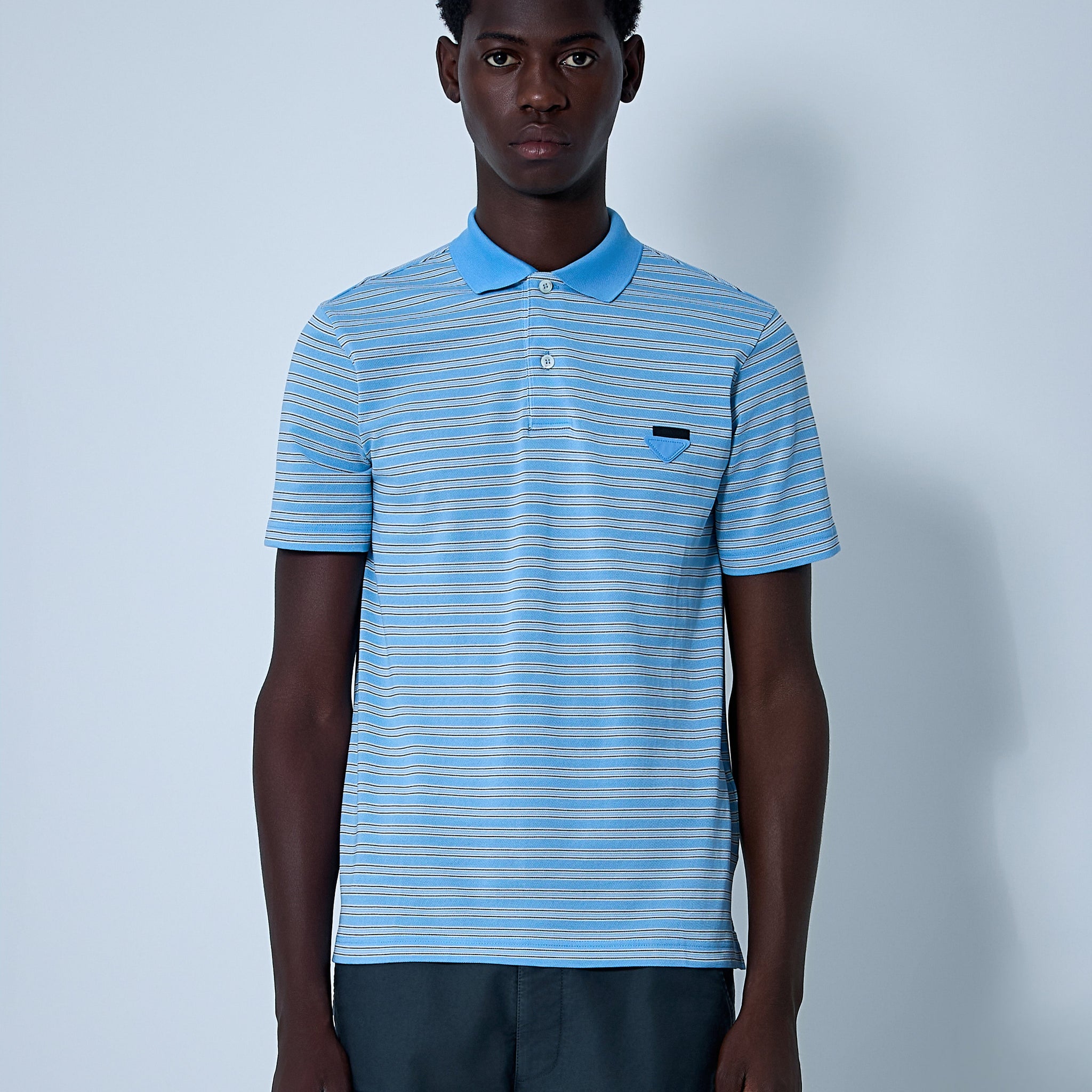 Prada Men Logo Motif Polo Shirt