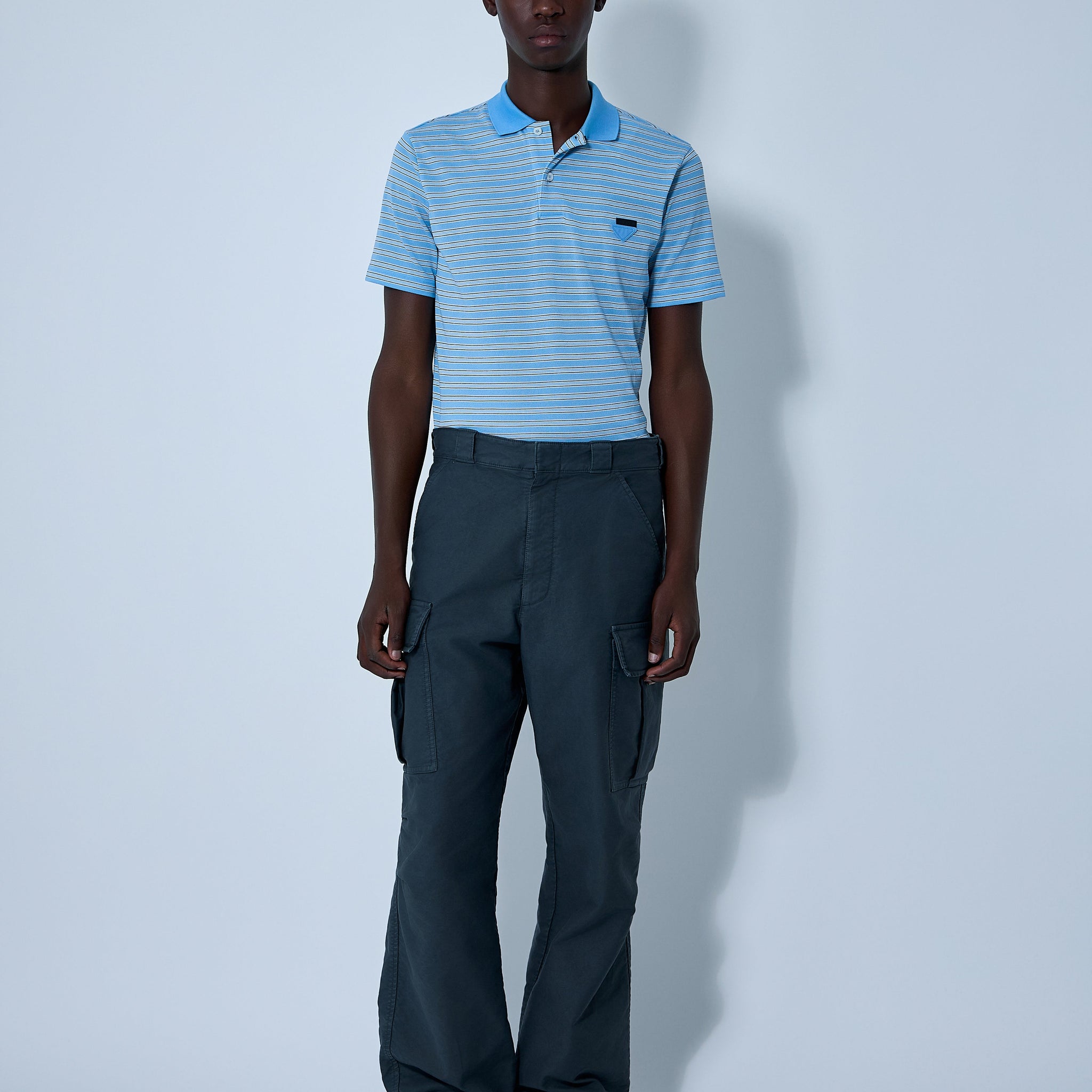Prada Men Logo Motif Polo Shirt