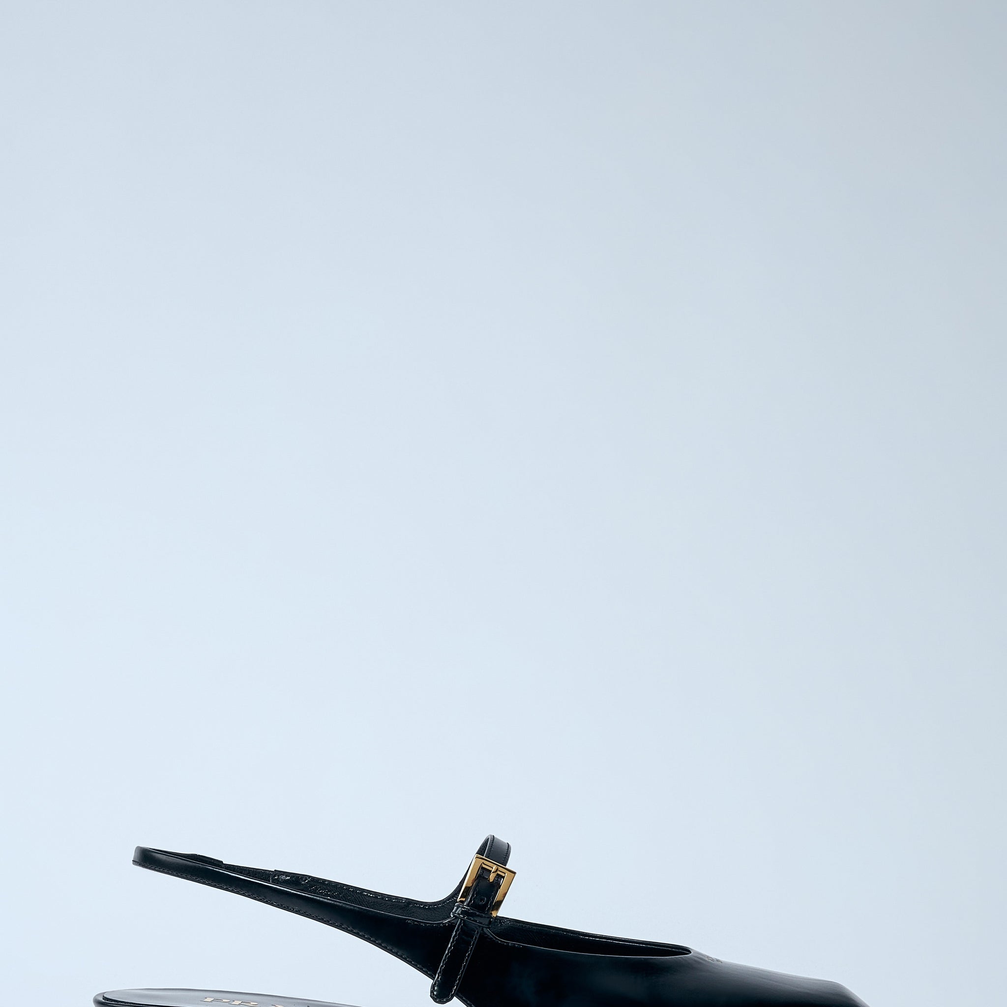 Prada Women Leather Slingback Ballerina Pumps