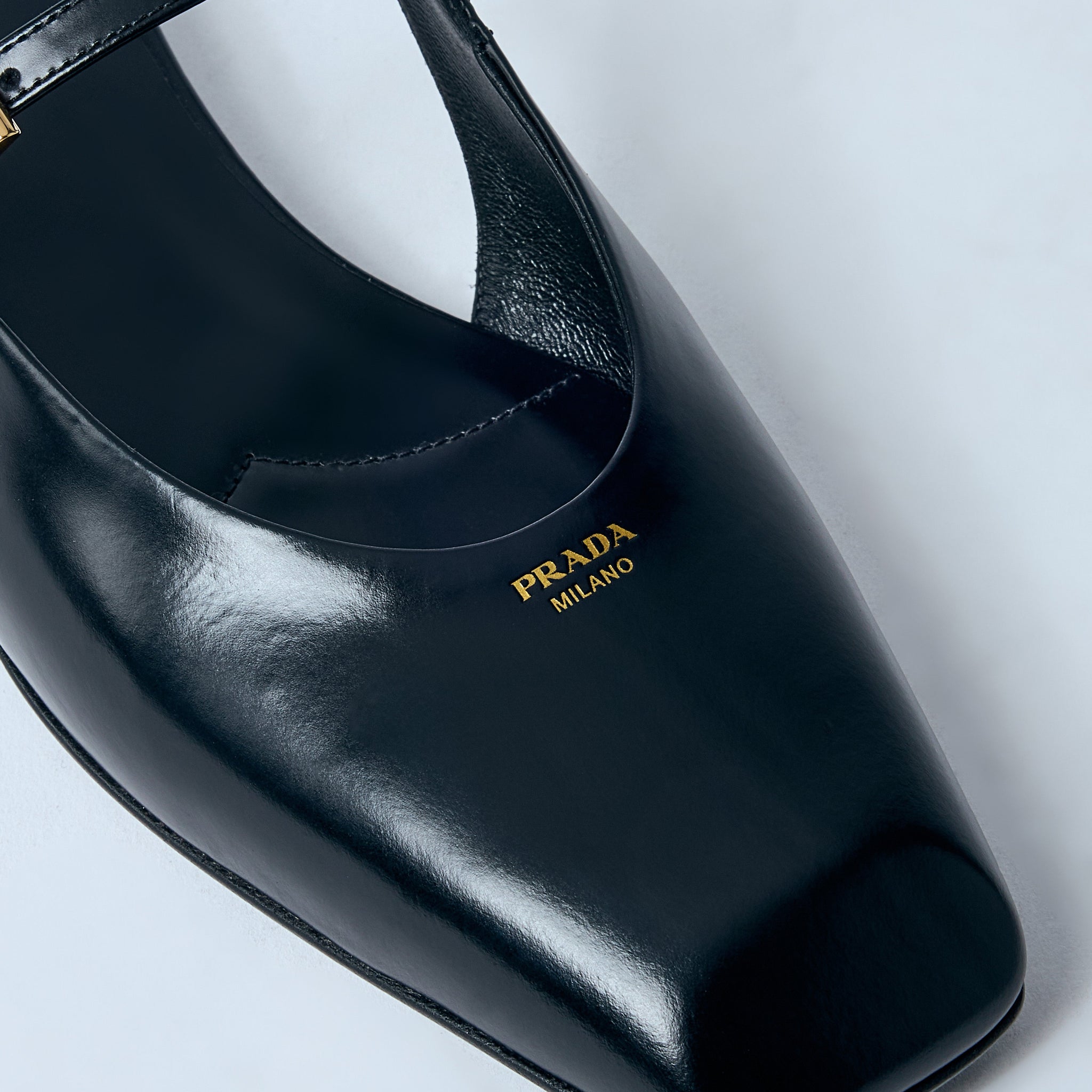 Prada Women Leather Slingback Ballerina Pumps