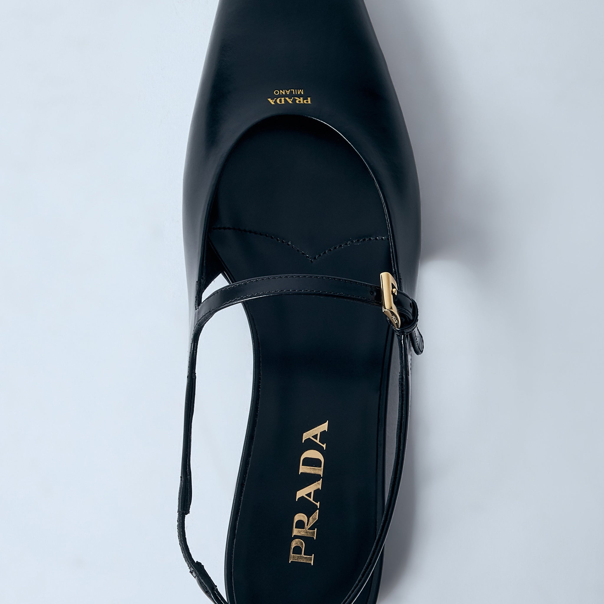 Prada Women Leather Slingback Ballerina Pumps