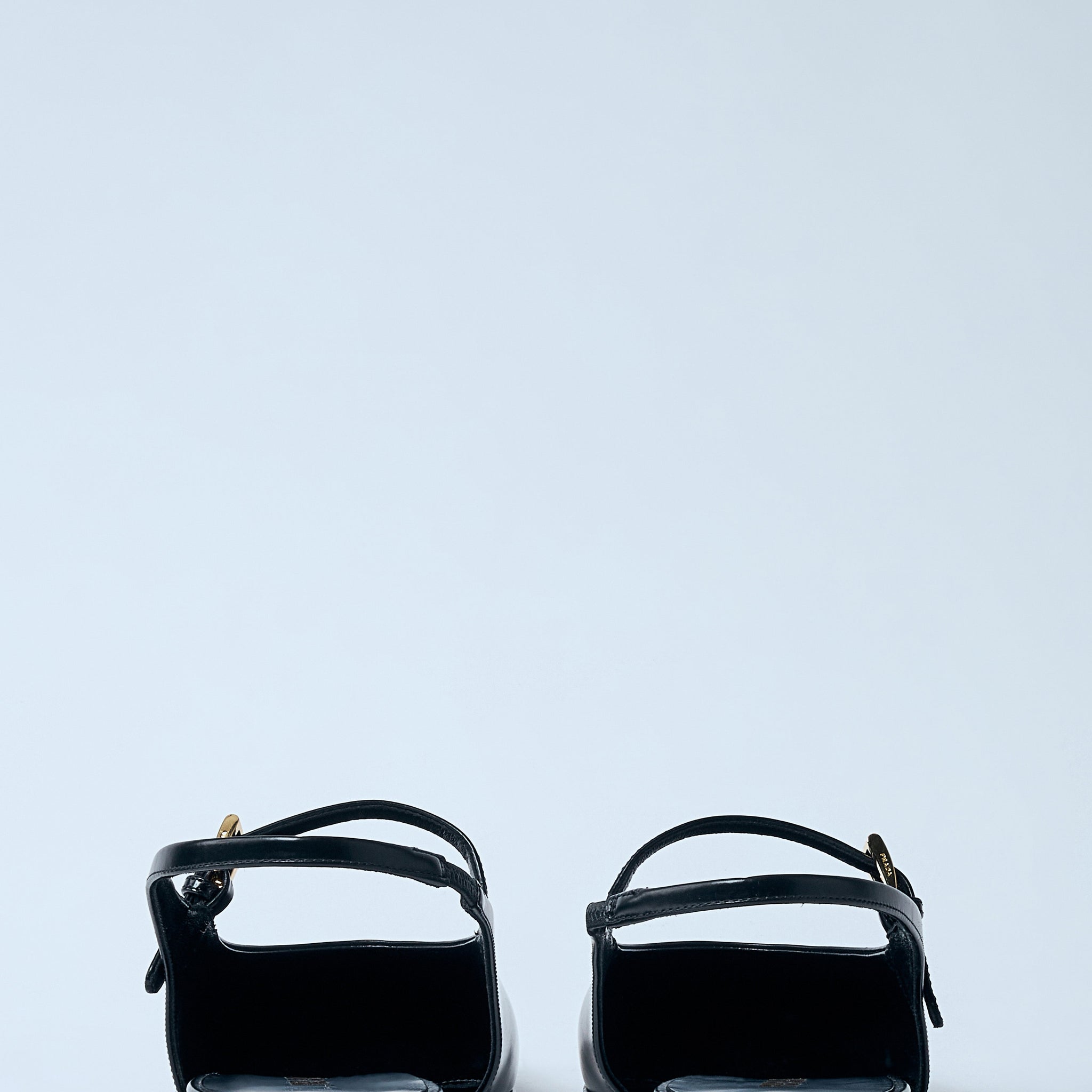 Prada Women Leather Slingback Ballerina Pumps
