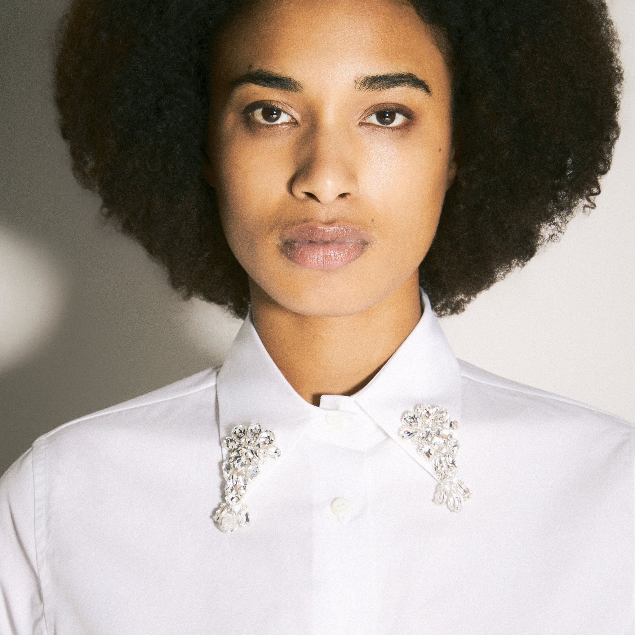 Prada Women Embroidered Poplin Shirt