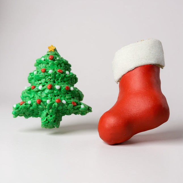 Christmas Tree and Stocking Rice Crispie Treats (6/12 pcs)