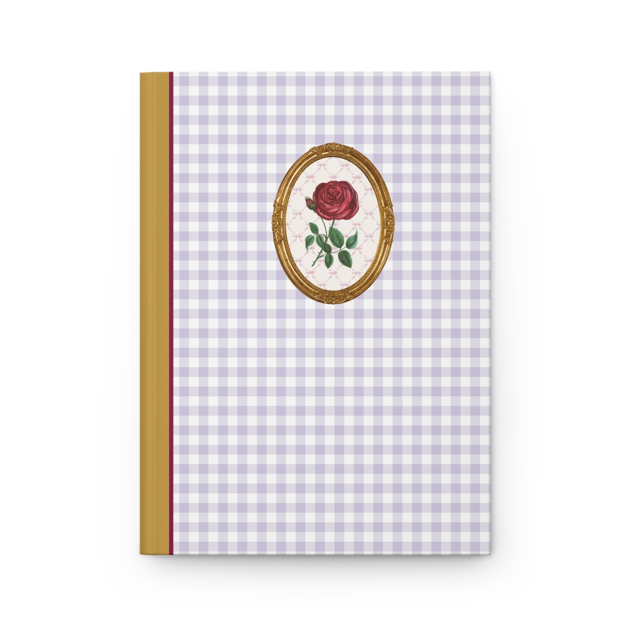 Purple Gingham & Rose Vintage Notebook Journal Journal Paper products Opal and June