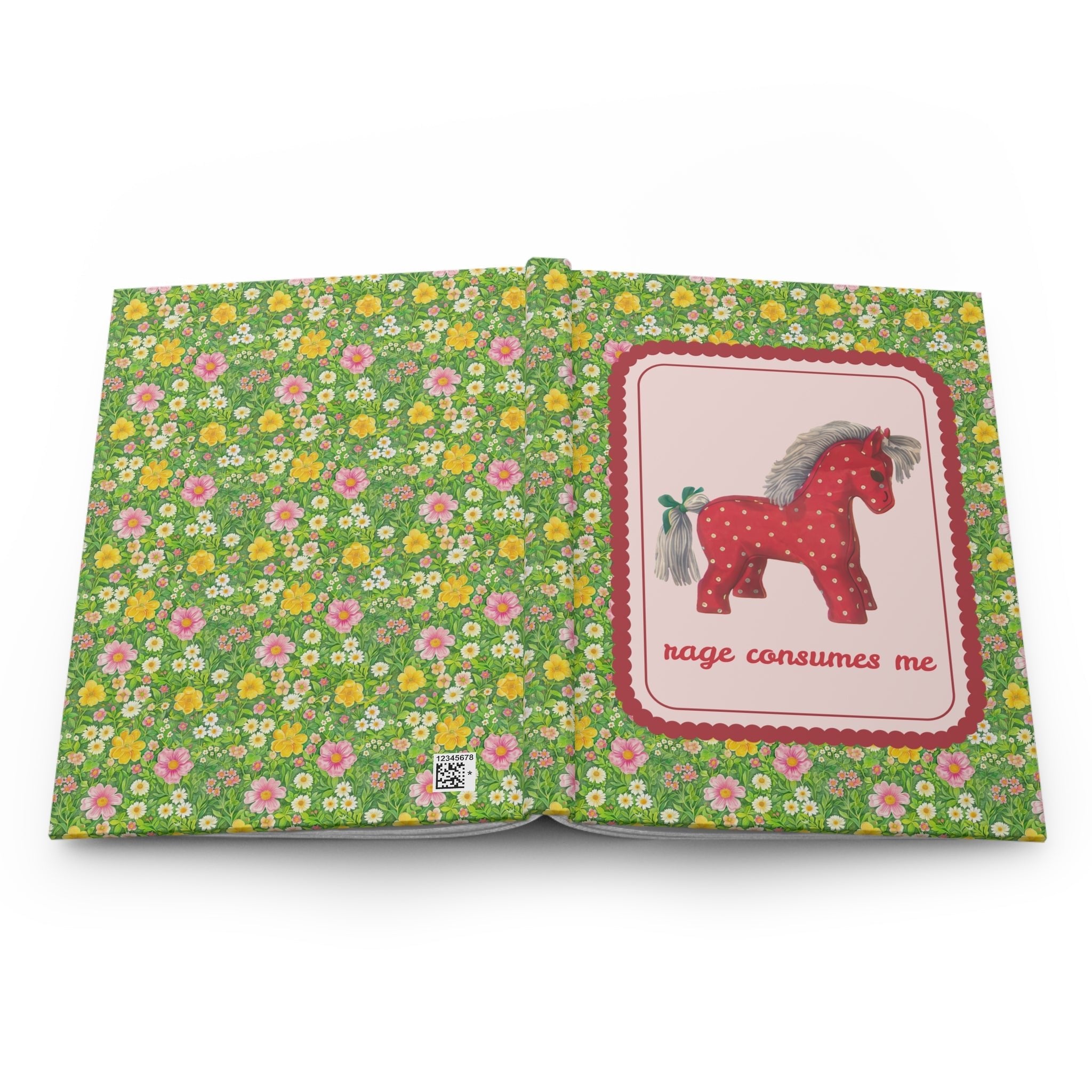 “Rage Consumes Me” Polka Horse Floral Notebook Journal Paper products Opal and June