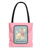 “Rage Consumes Me” Vintage Cute Sheep Tote Bag 13