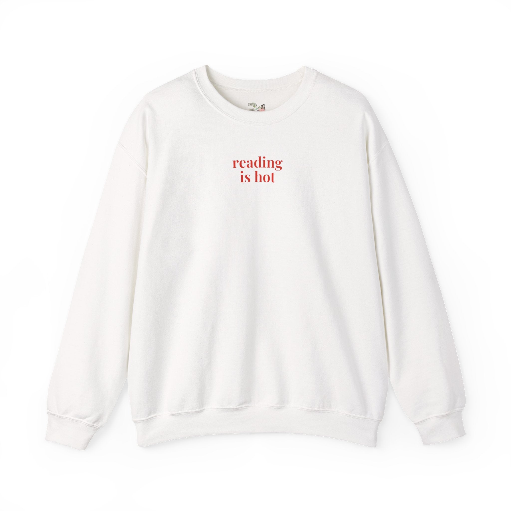 Reading is Hot Sweatshirt White Sweatshirt Opal and June