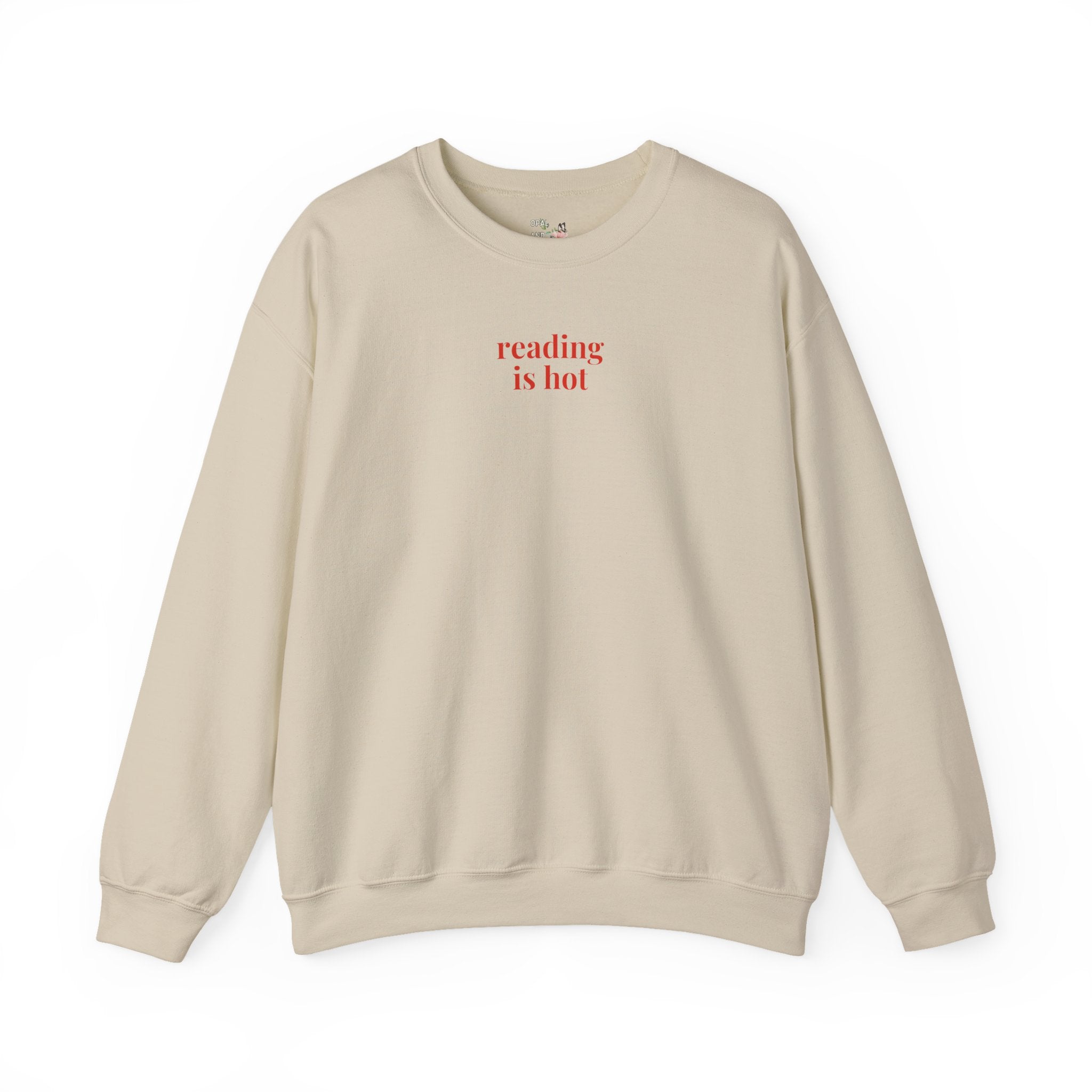 Reading is Hot Sweatshirt Sand Sweatshirt Opal and June