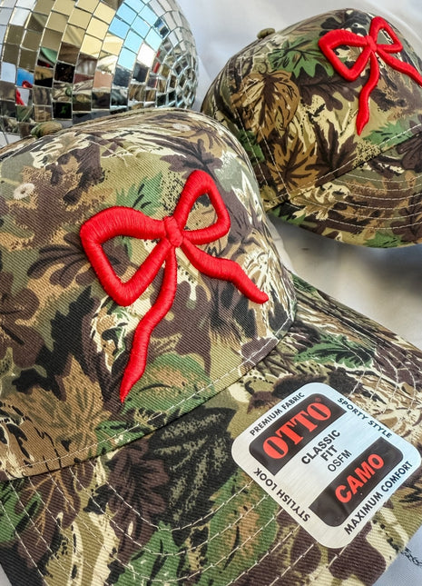 Red Bow Camo- Trucker Hat