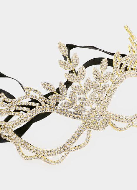 Rhinestone Pave Masquerade Mask
