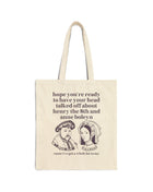 Anne Boleyn + Henry the 8th Canvas Tote Natural 15