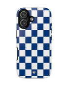 BLUE WHITE CHECKERBOARD | Tough Phone Case