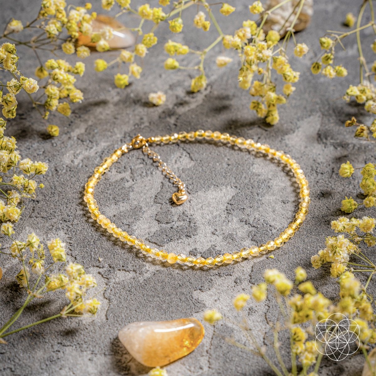 The Citrine Abundance Anklet Anklet Conscious Items