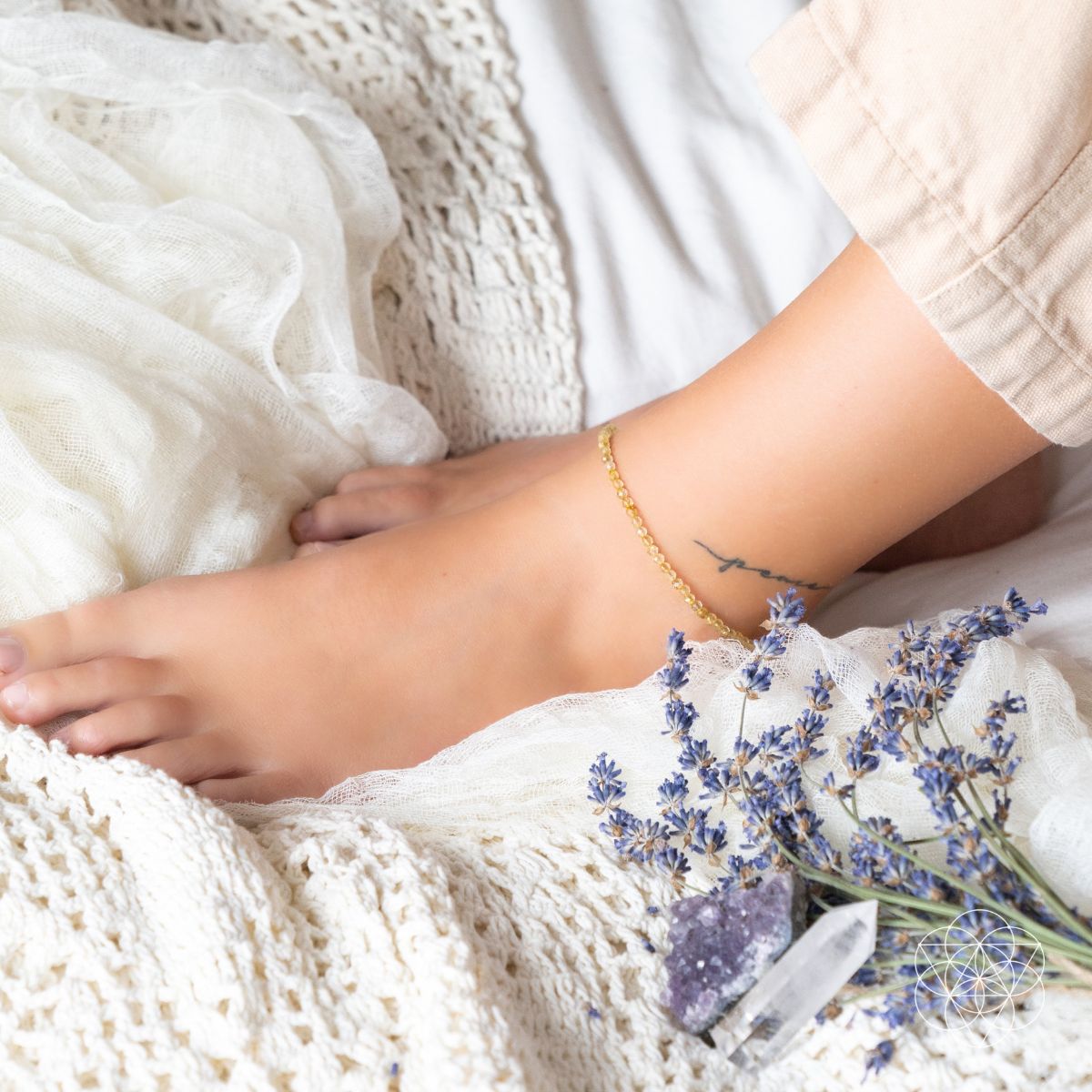 The Citrine Abundance Anklet Anklet Conscious Items