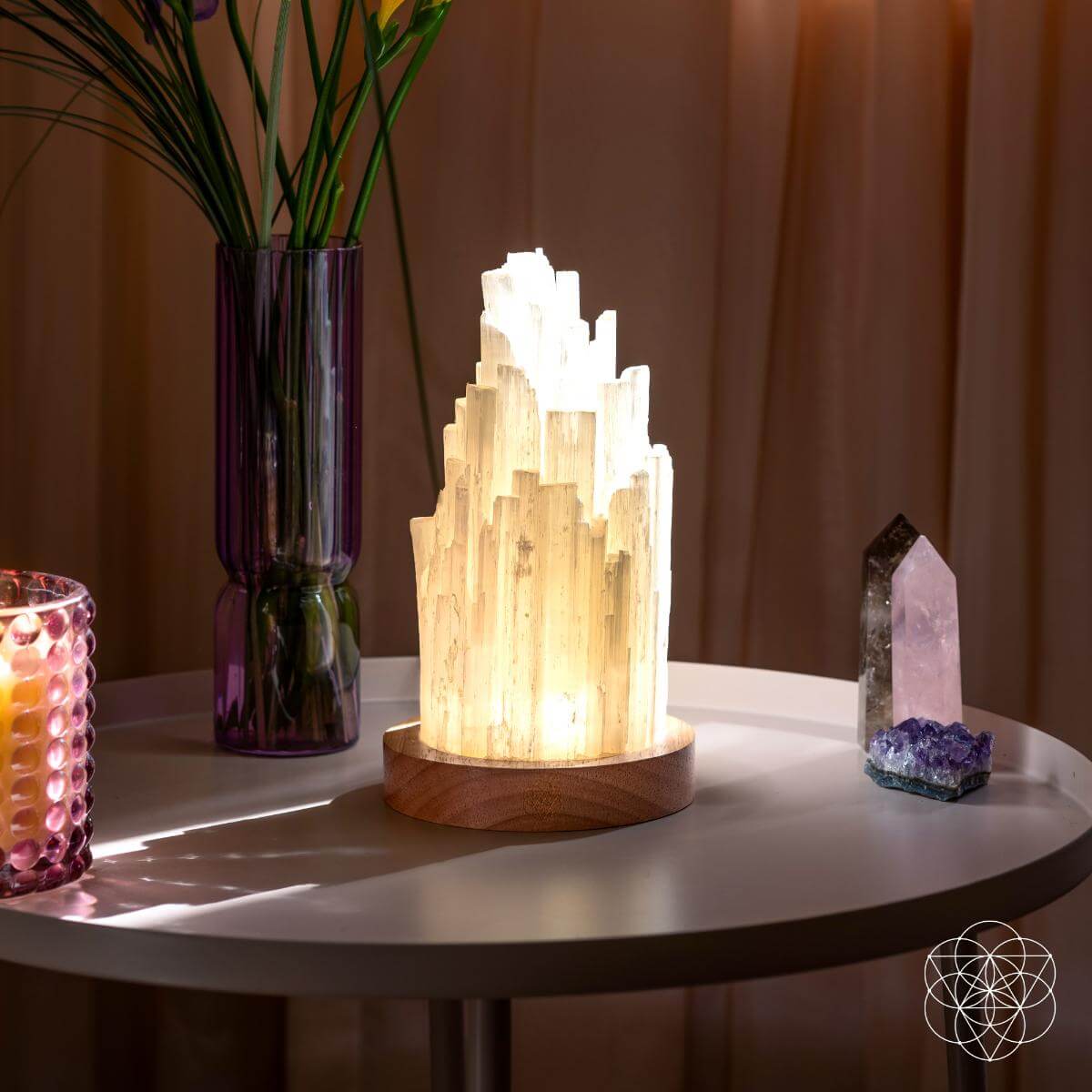 The Cleanse-All Selenite Lamp - 2 Pounds of Healing Power Night Light Conscious Items