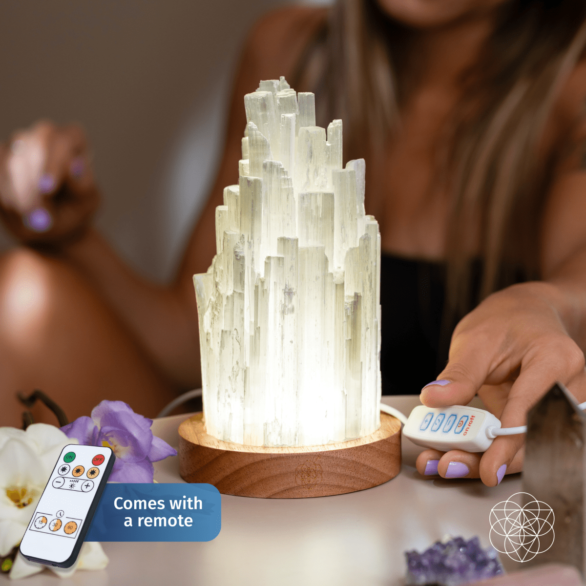 The Cleanse-All Selenite Lamp - 2 Pounds of Healing Power Night Light Conscious Items