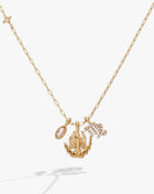 Virgo Zodiac Charm Cluster Necklace