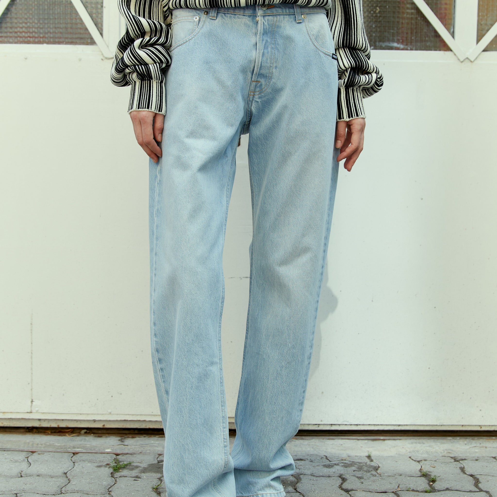 Vtmnts Women Double Waist Denim Jeans