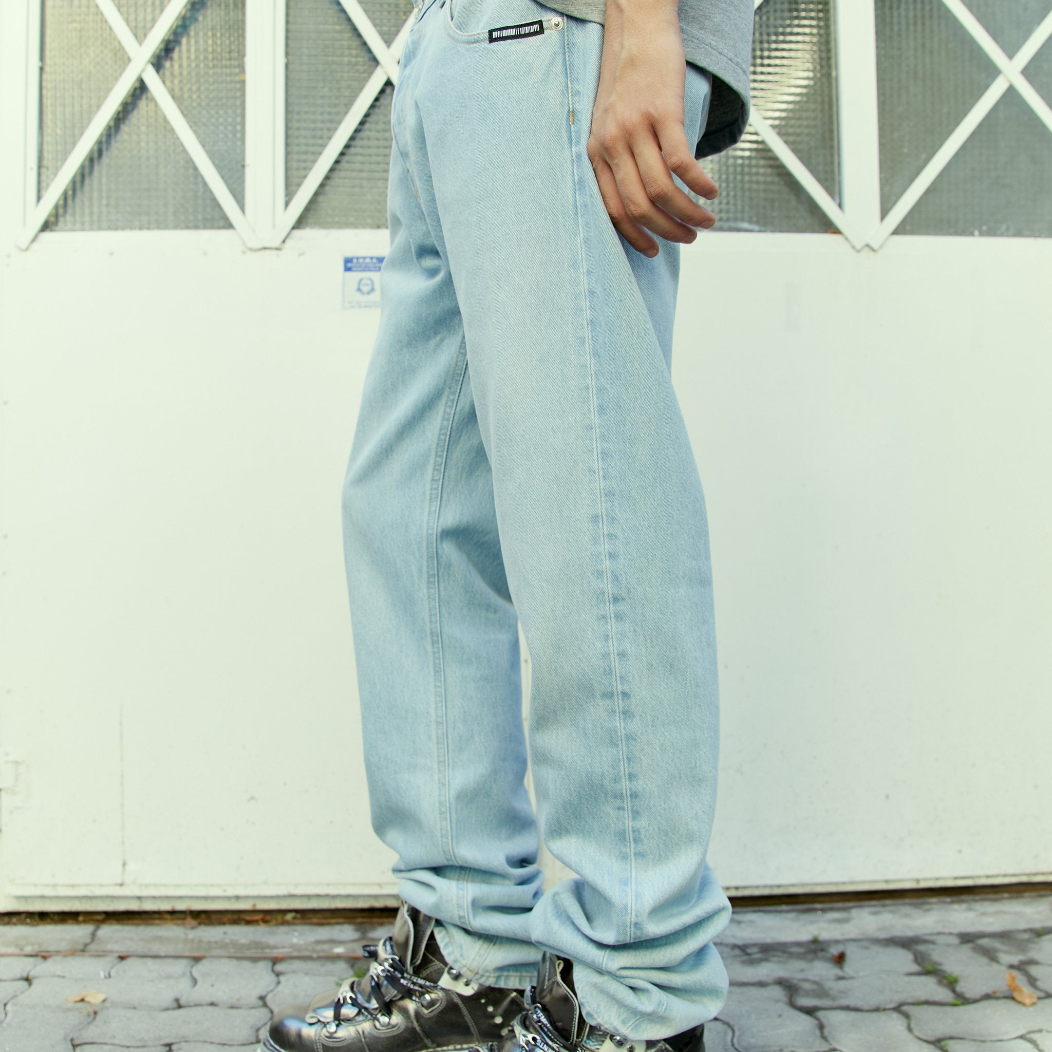 Vtmnts Women Double Waist Denim Jeans
