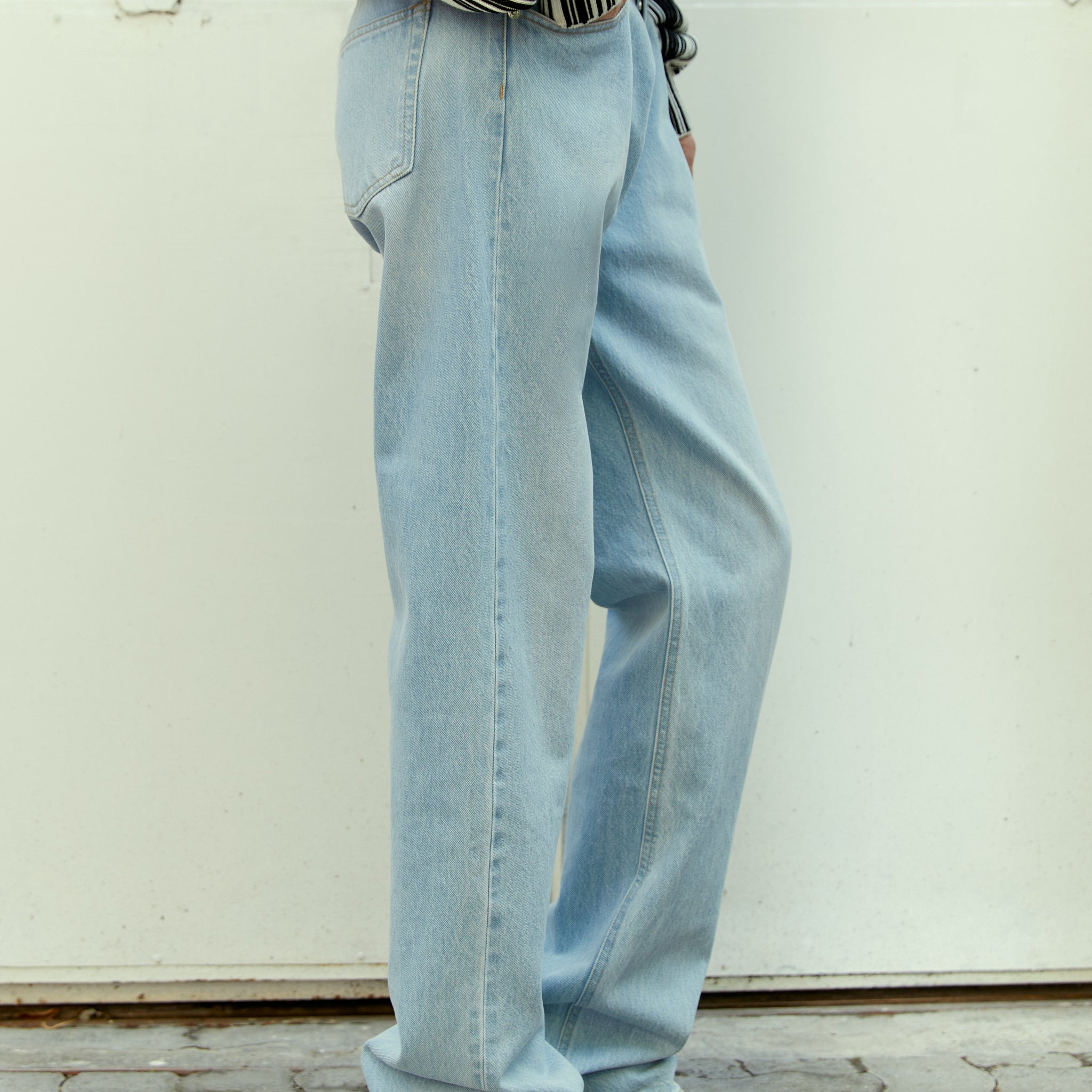 Vtmnts Women Double Waist Denim Jeans