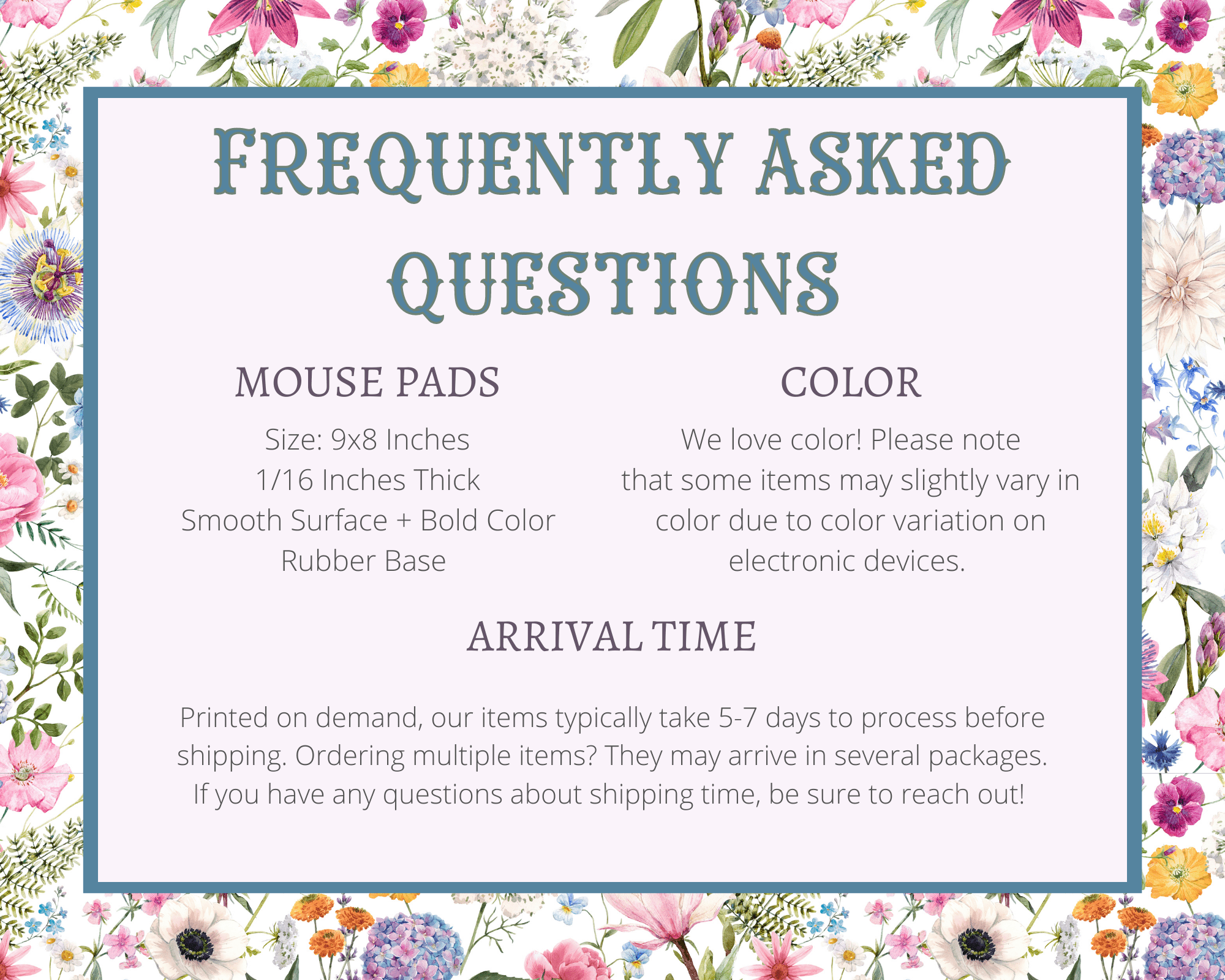 Floral T-Rex Mousepad Home Decor Opal and June
