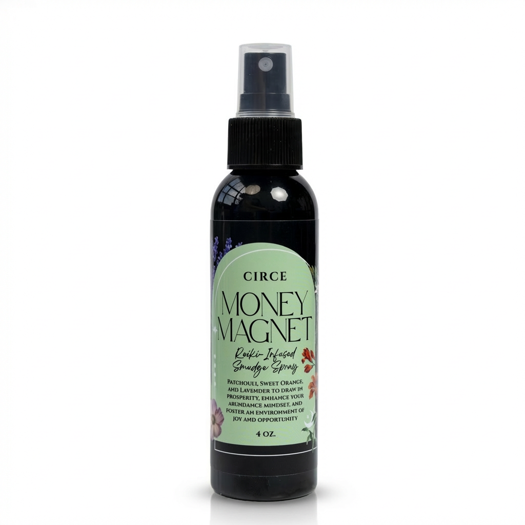 Money Magnet Smudge Spray – 4 oz | Abundance, Prosperity & Good Fortune Ritual Spray with Herbs & Clean Fragrance